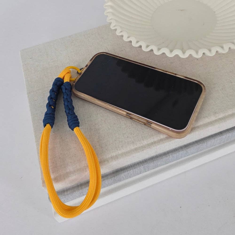 Rope Phone Wristlet: Maroon/White
