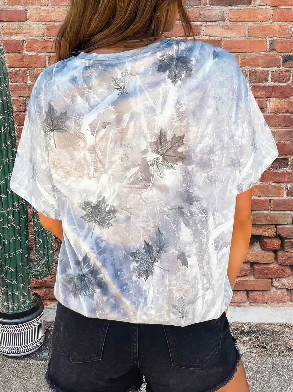 Fall Camouflage Woodland Print Drop Shoulder Tunic Tee: Sweatshirt