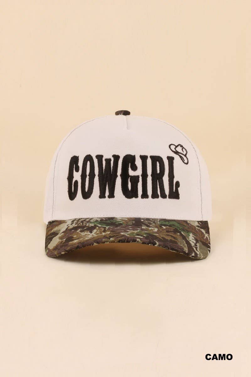 Cowgirl Two Tone Snapback Hat: COW / 1(ONE SIZE)