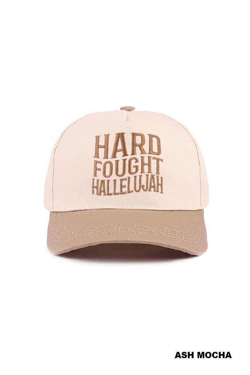 Hard Fought Hallelujah Two Tone Cotton Hat Zenana Consgt.: CAMO-195871 / OS