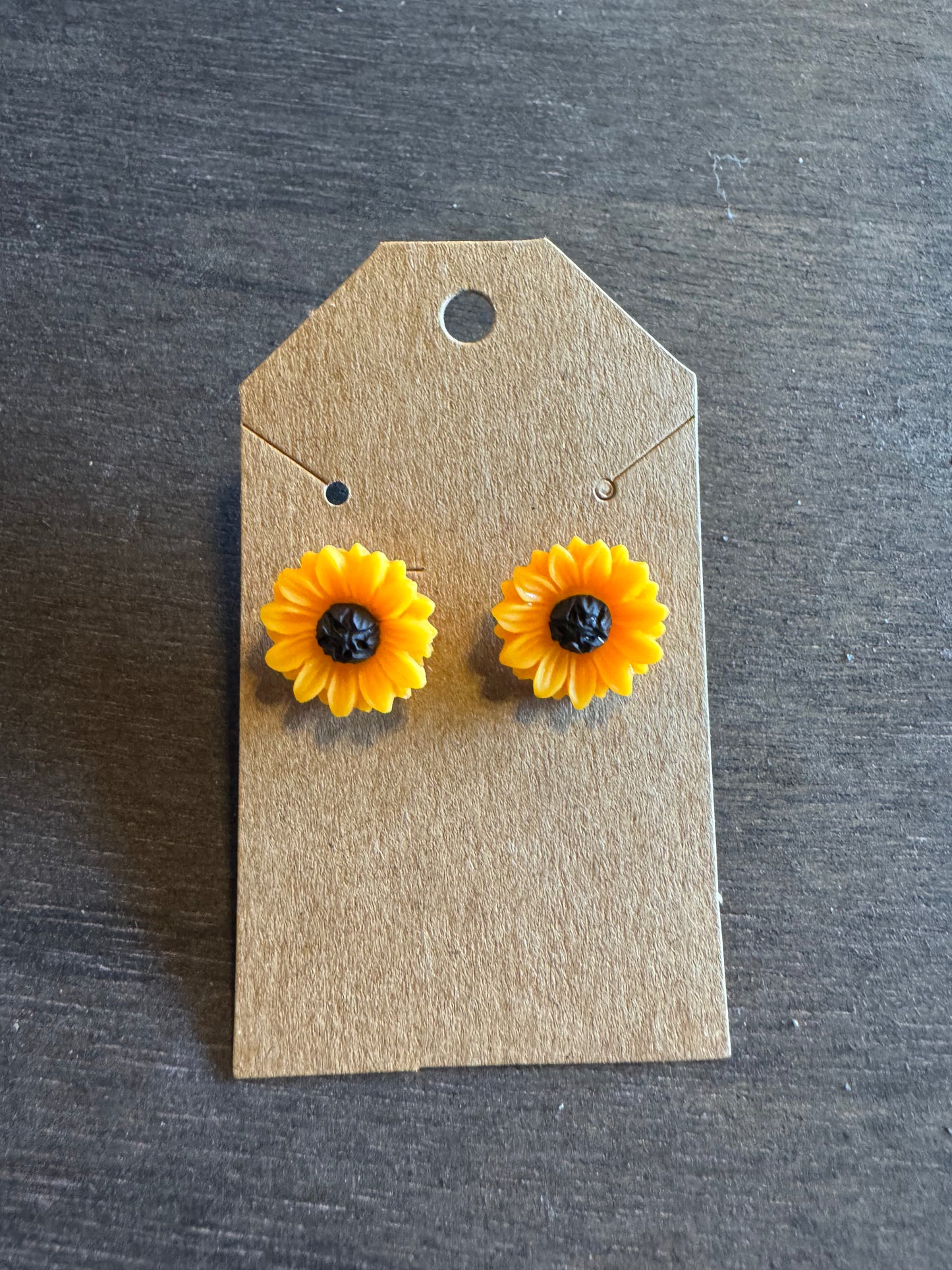 Clay Sunflower Earrings