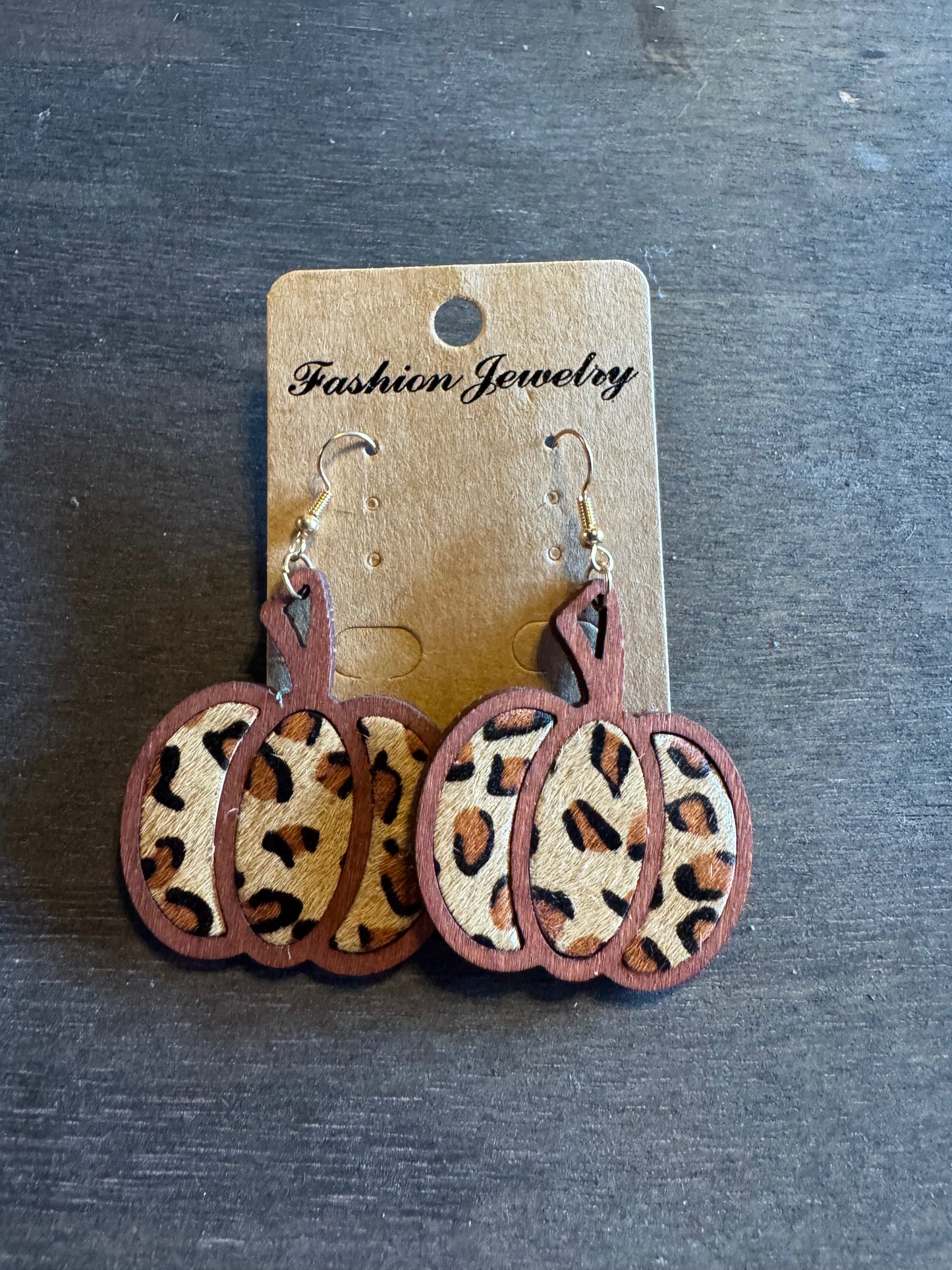 Leopard Pumpkin Dangle Earrings