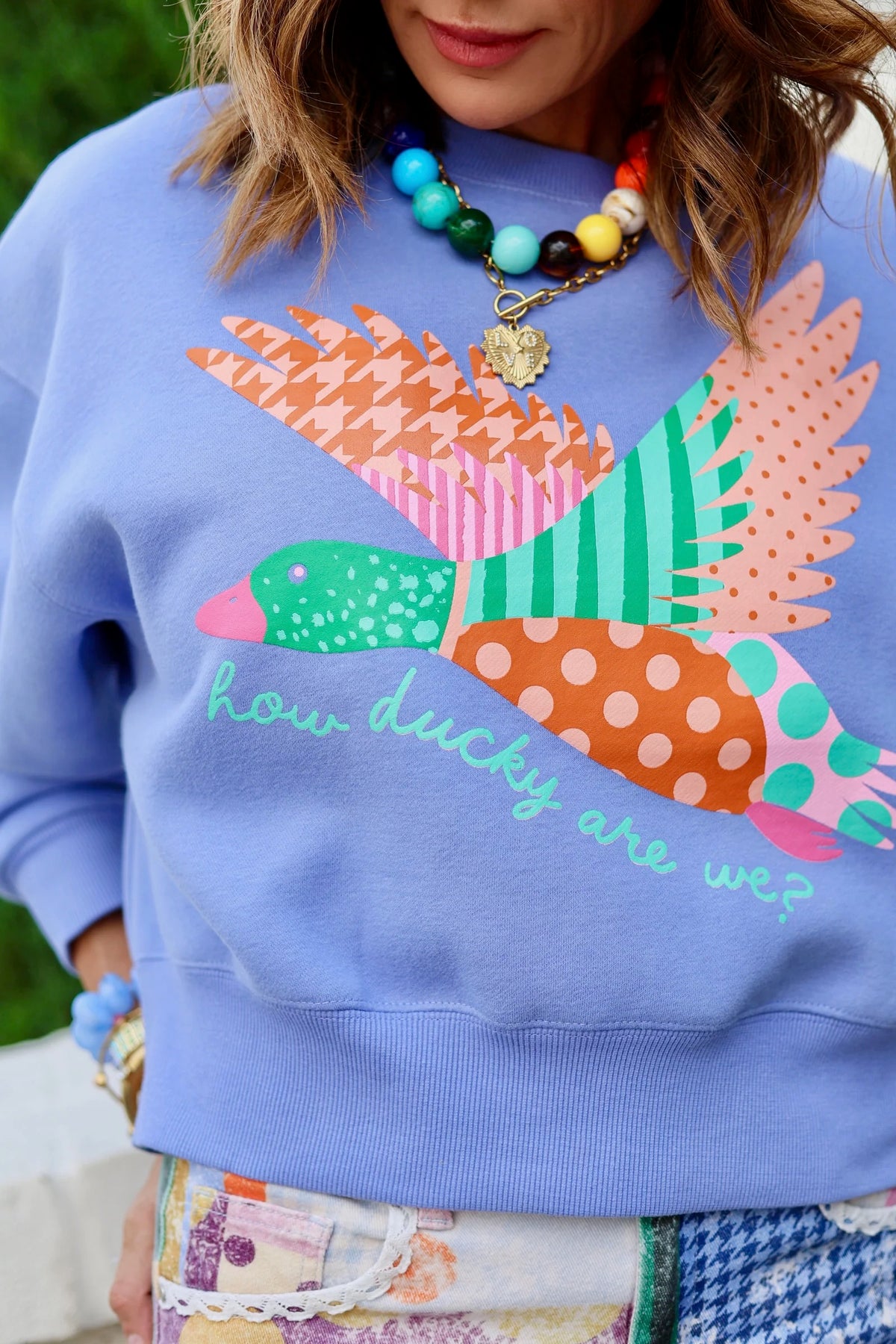 HOW DUCKY ARE WE CROP SWEATSHIRT