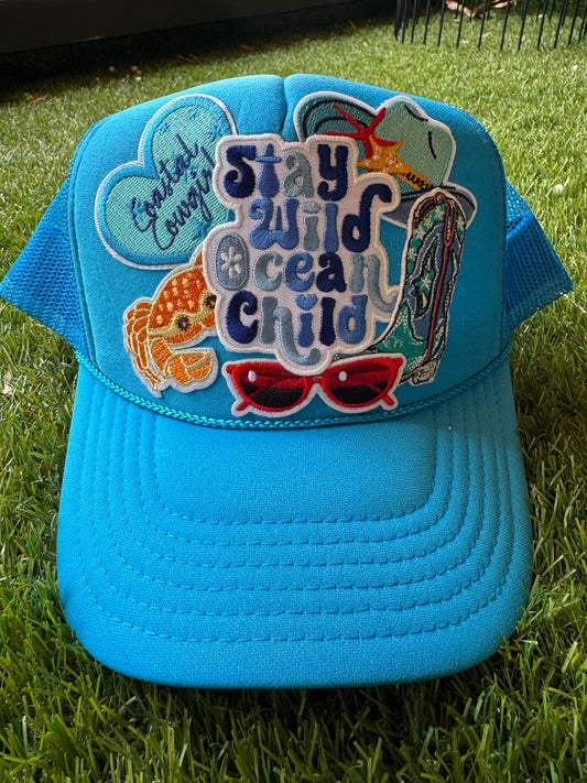 Stay Wild Ocean Child mesh trucker hat