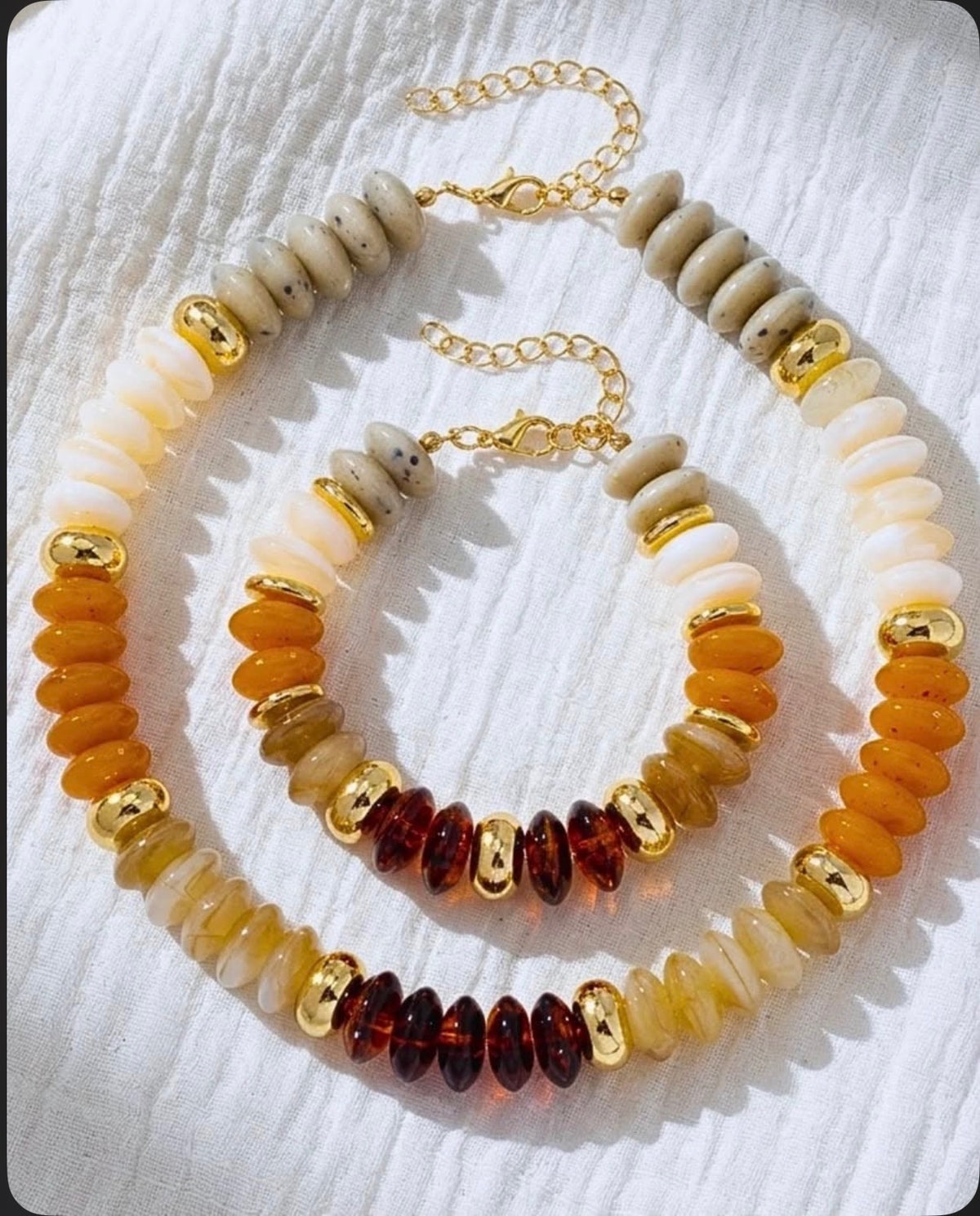 Fall Earth Tone Chunky Beaded Necklace