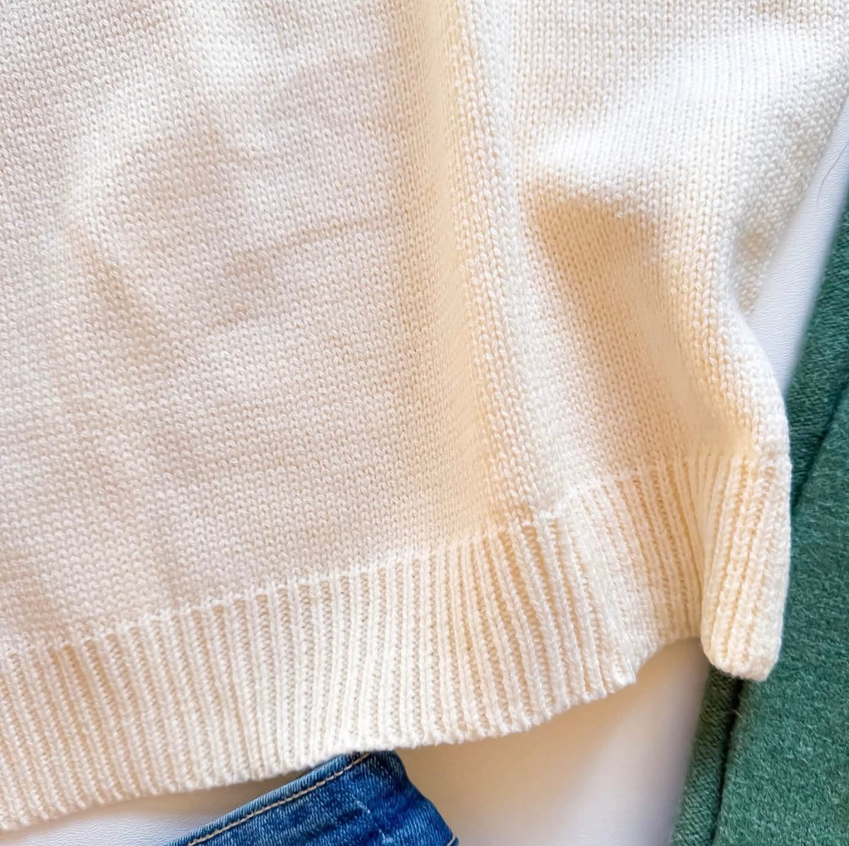 Cream Sweater Top