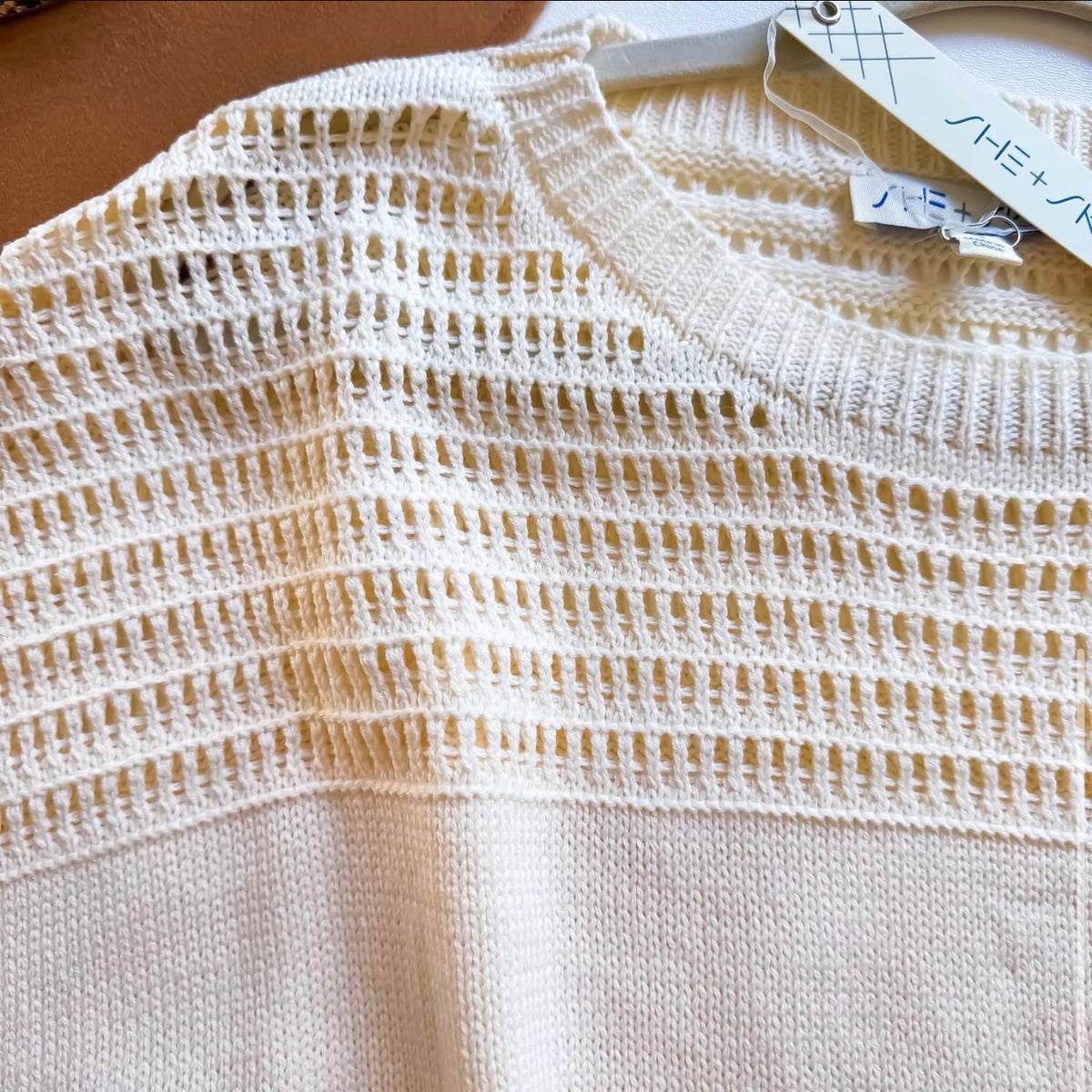 Cream Sweater Top