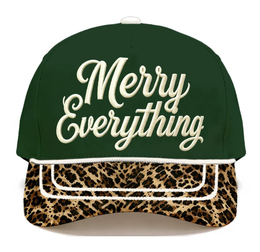 Merry Everything embroidered hat