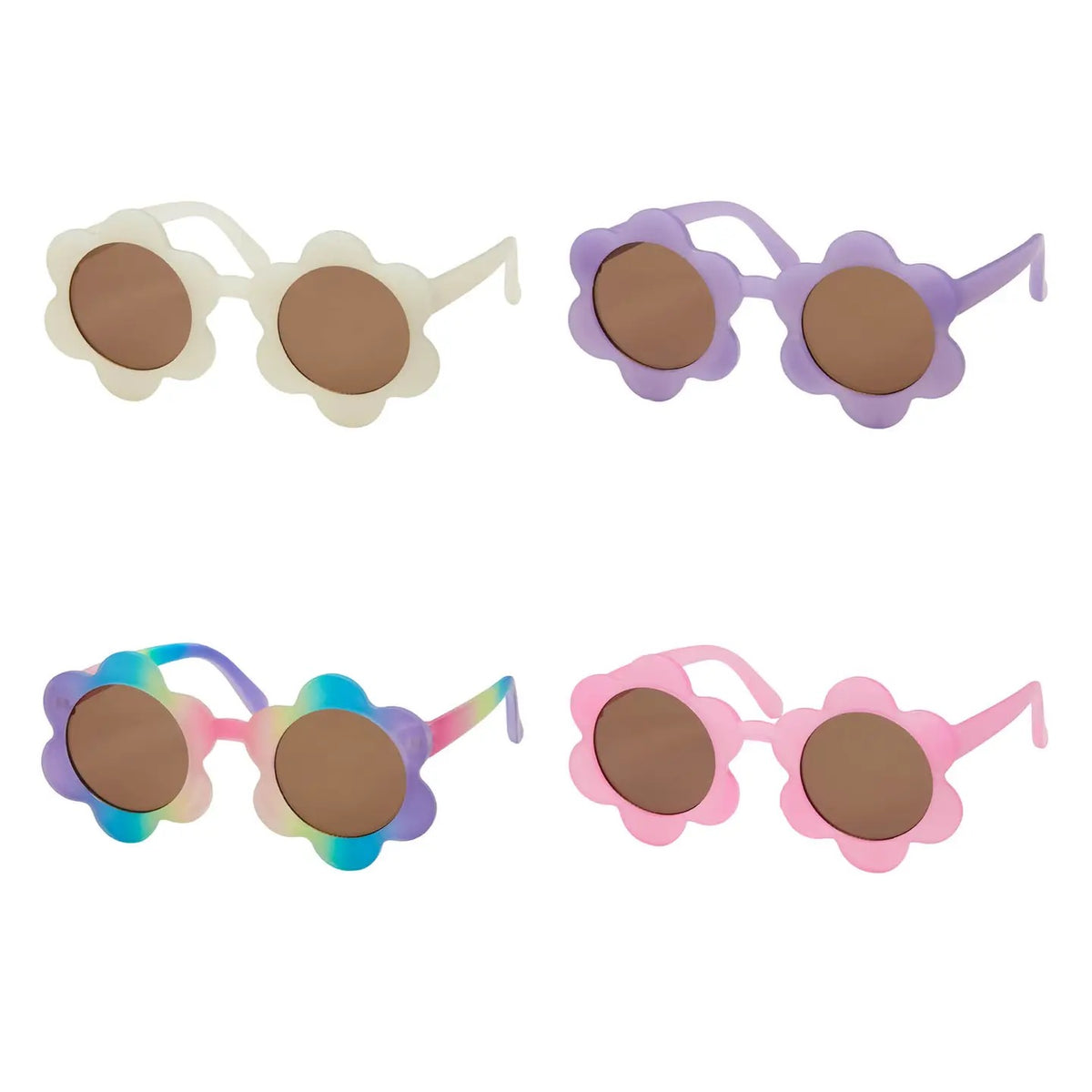 Kids Matte Flower Frame Sunglass Assortment