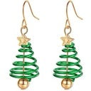 Christmas Earrings spiral Christmas Tree earrings