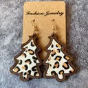 Bohemian Western Christmas Wood Earrings