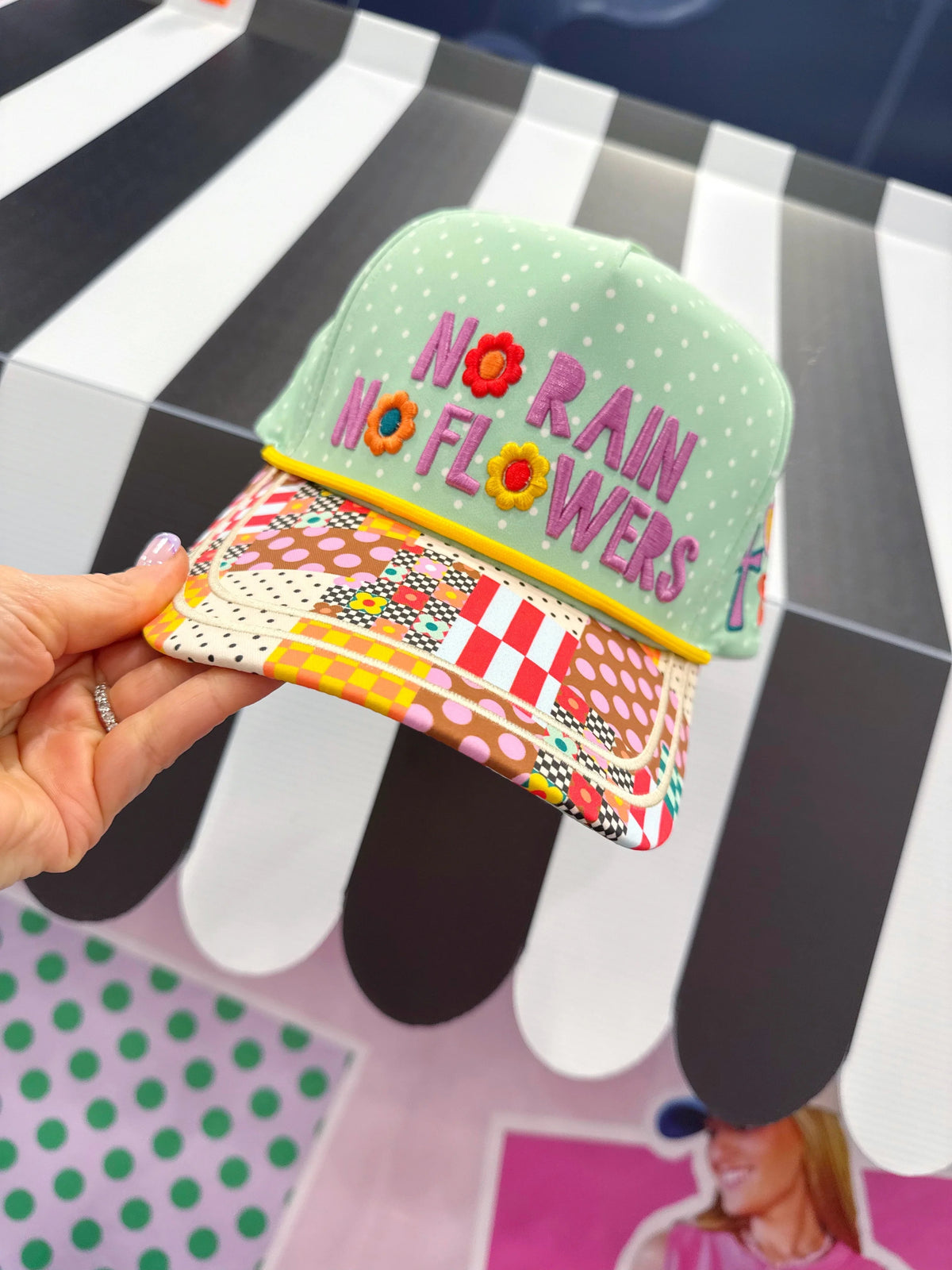 NO RAIN NO FLOWERS HAT