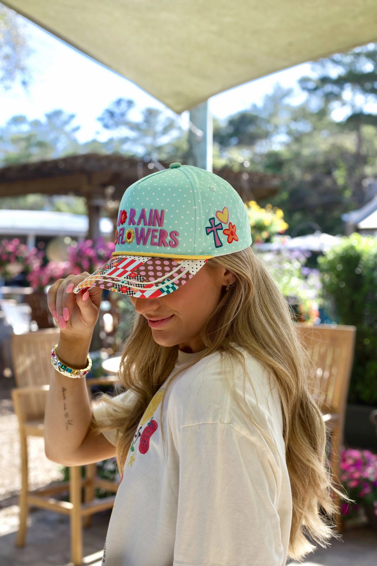NO RAIN NO FLOWERS HAT