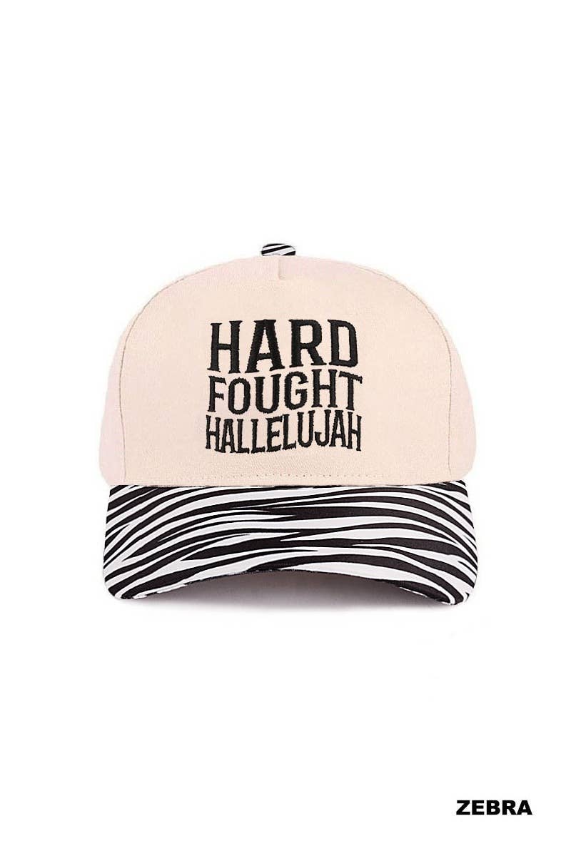 Hard Fought Hallelujah Two Tone Cotton Hat Zenana Consgt.: CAMO-195871 / OS