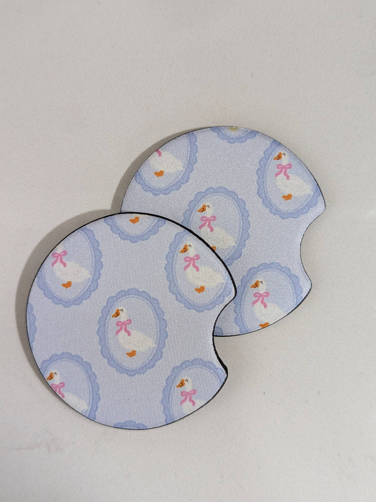 Silly Goose Car Coasters: Flower goose