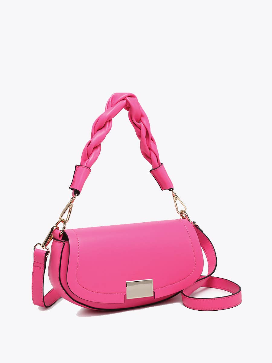 Nylah Flapover Crossbody – Woven Strap Bag | EH2708 : Cobalt Blue