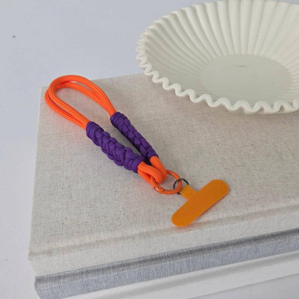 Rope Phone Wristlet: Orange/Purple