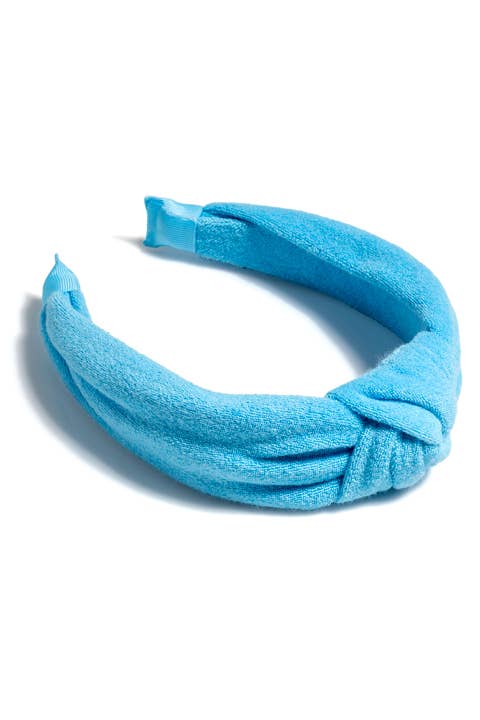 TERRY KNOTTED HEADBAND, WHITE: Orange