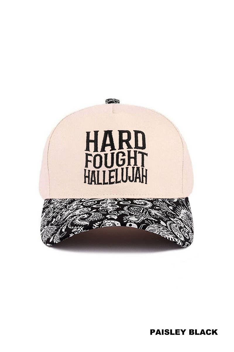 Hard Fought Hallelujah Two Tone Cotton Hat Zenana Consgt.: CAMO-195871 / OS