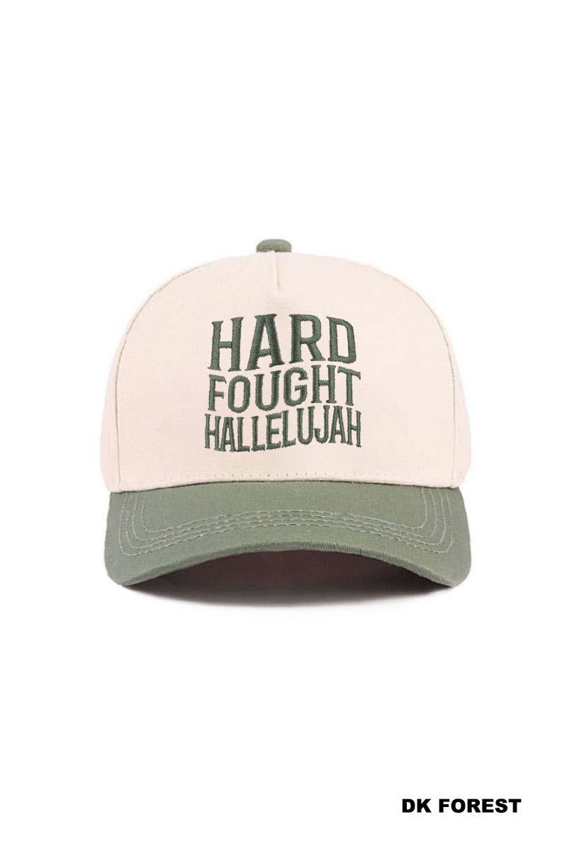 Hard Fought Hallelujah Two Tone Cotton Hat Zenana Consgt.: CAMO-195871 / OS