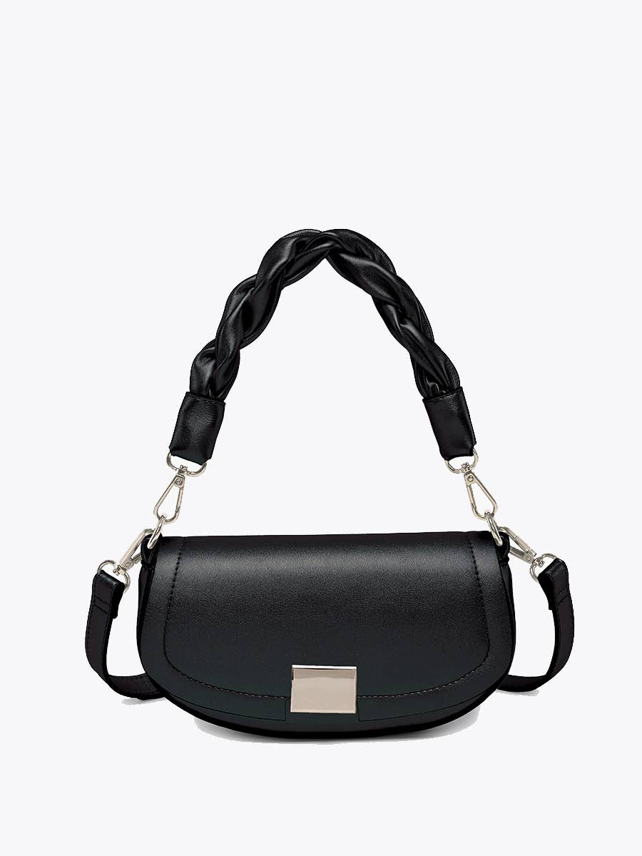 Nylah Flapover Crossbody – Woven Strap Bag | EH2708 : Cobalt Blue