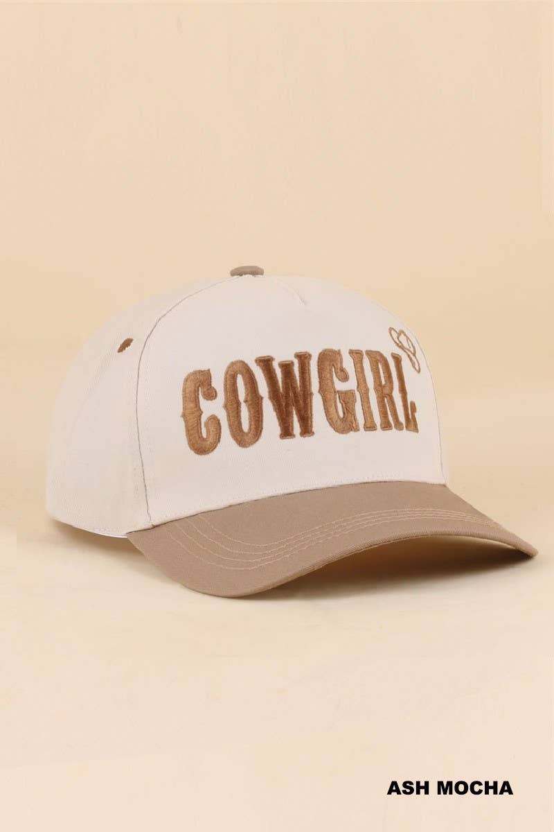 Cowgirl Two Tone Snapback Hat: COW / 1(ONE SIZE)