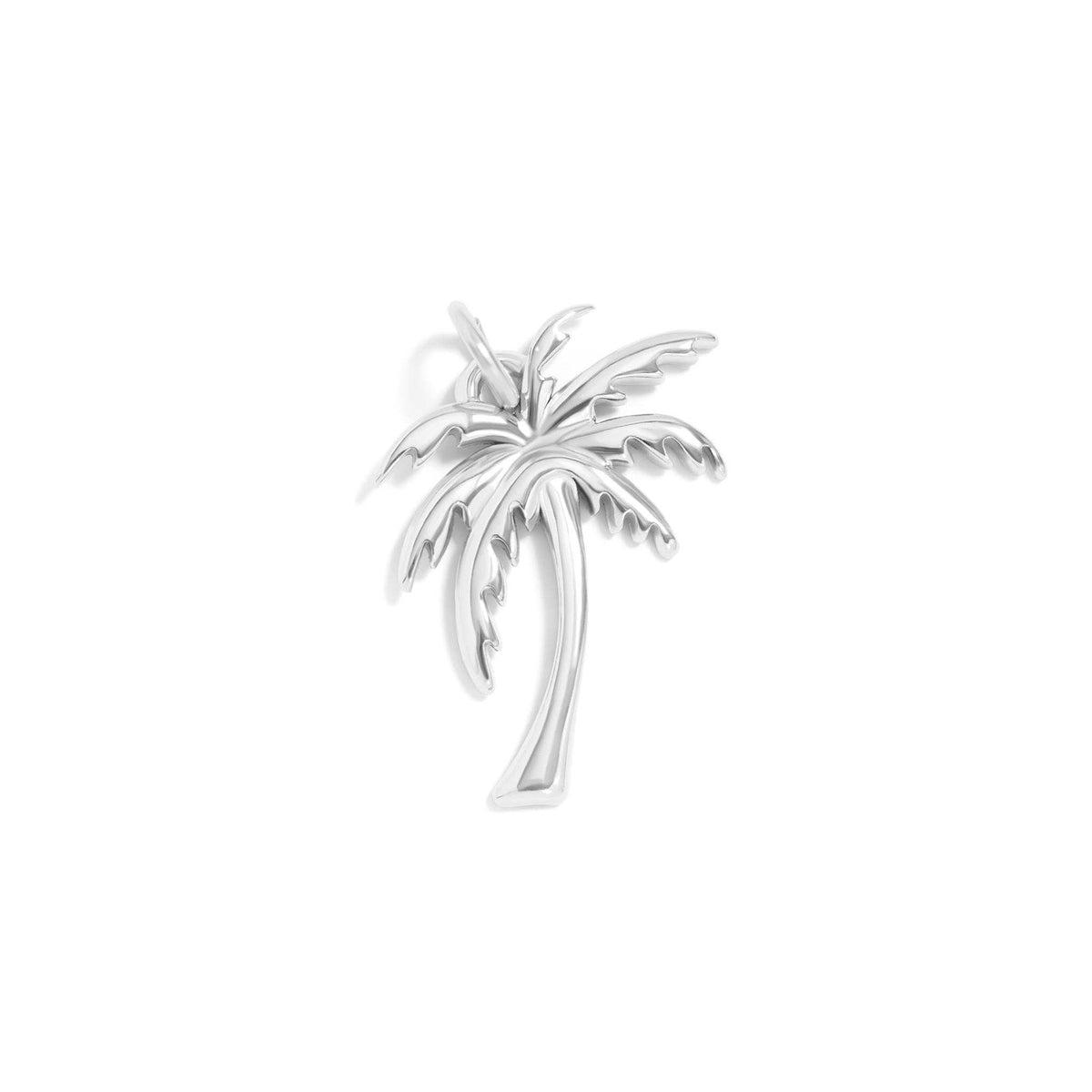 18K Gold PVD Stainless Steel Palm Tree Charm: Stainless