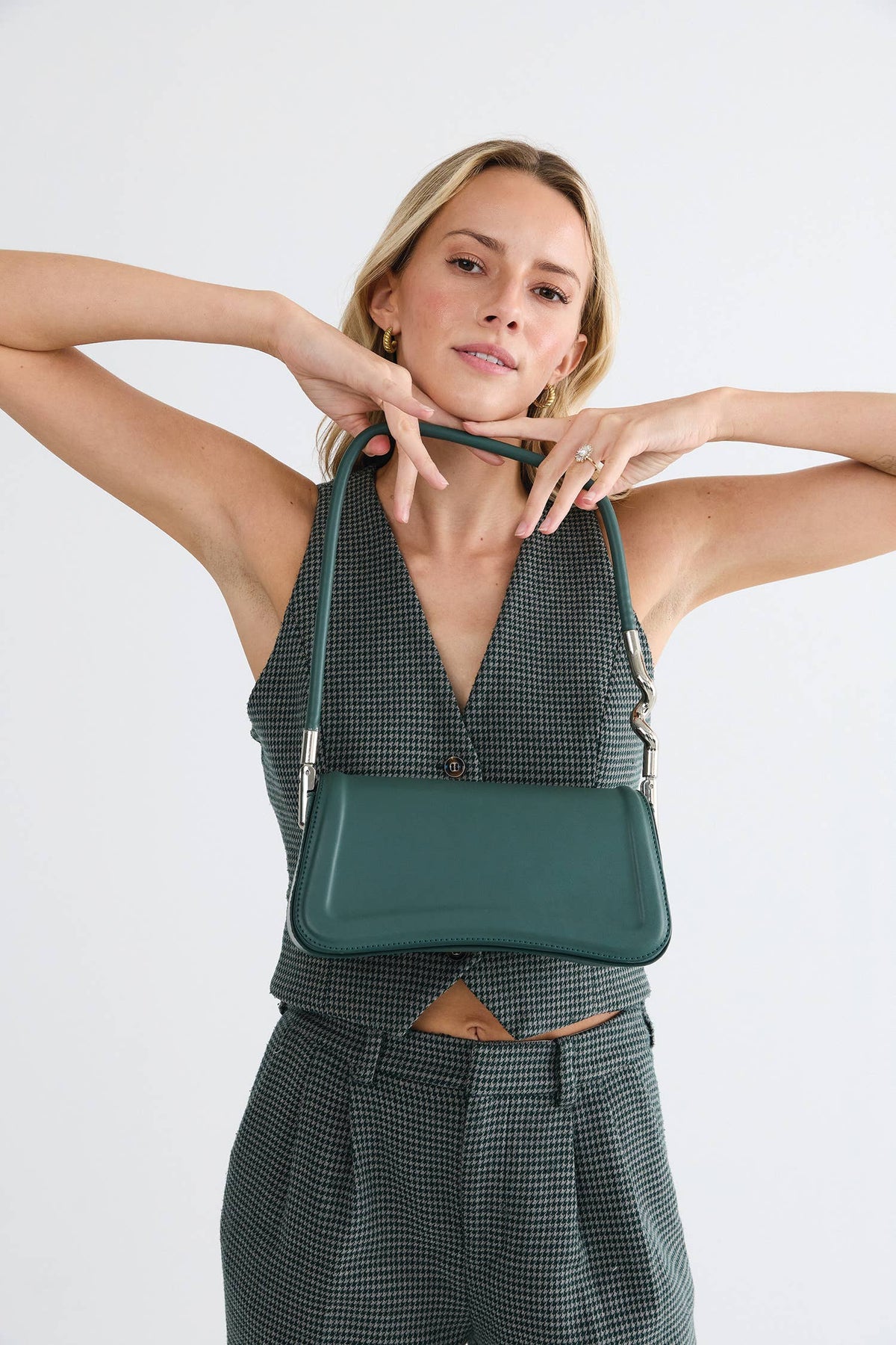 Toronto Detailed Edge Shoulder Bag | JN2554 : Pine