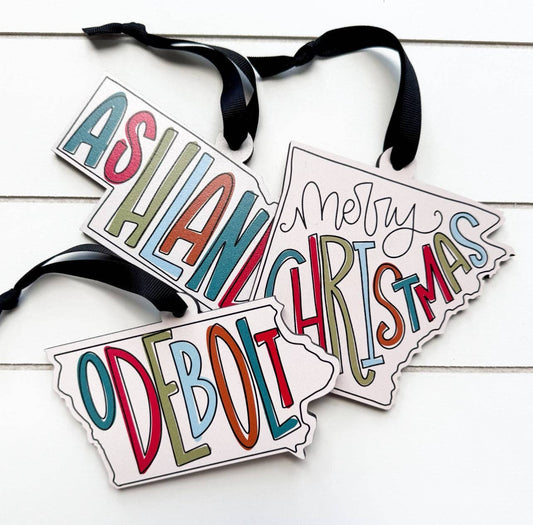 Christmas Ornament  State - Merry Christmas, etc.: South Carolina / Easley