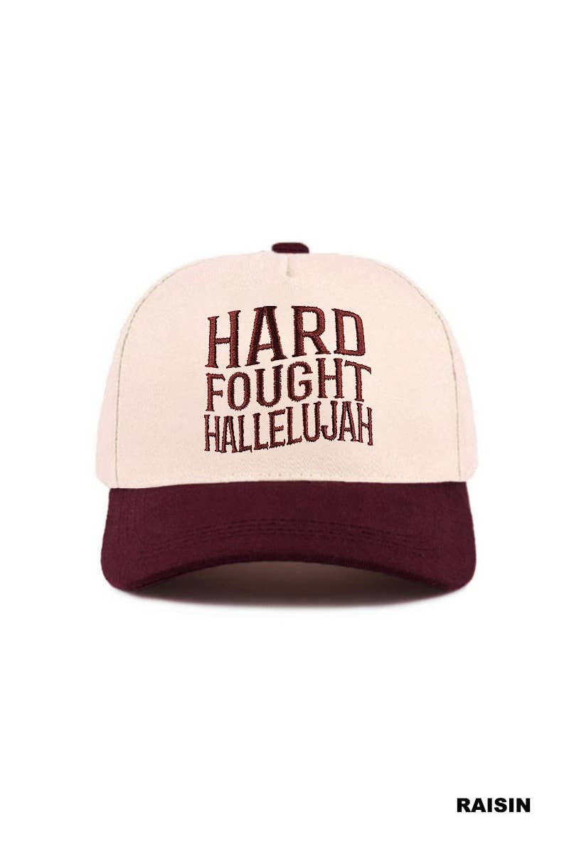Hard Fought Hallelujah Two Tone Cotton Hat Zenana Consgt.: CAMO-195871 / OS