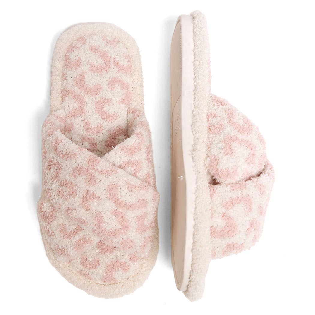 Luxury Soft Crossover Leopard Pattern Slipper: BEIGE