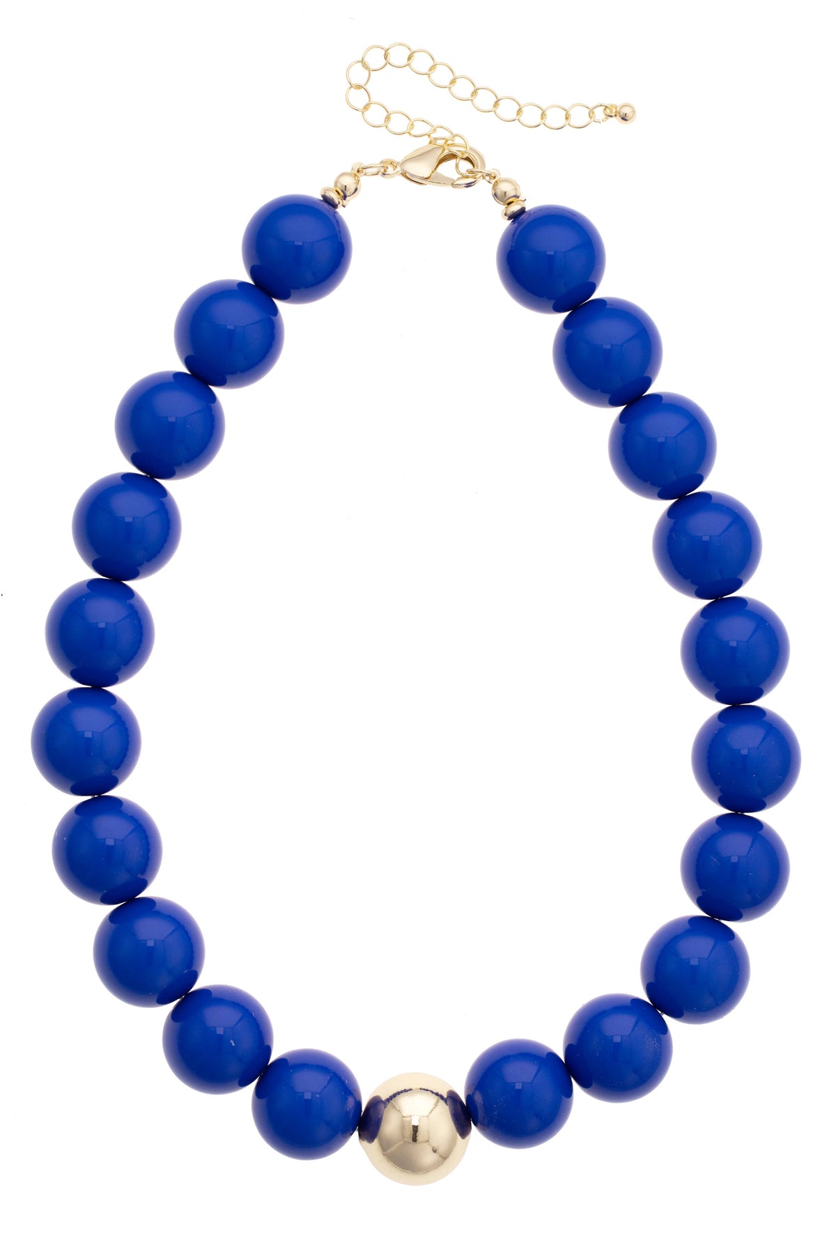Marjorie Game Day Beaded Necklace: Orange