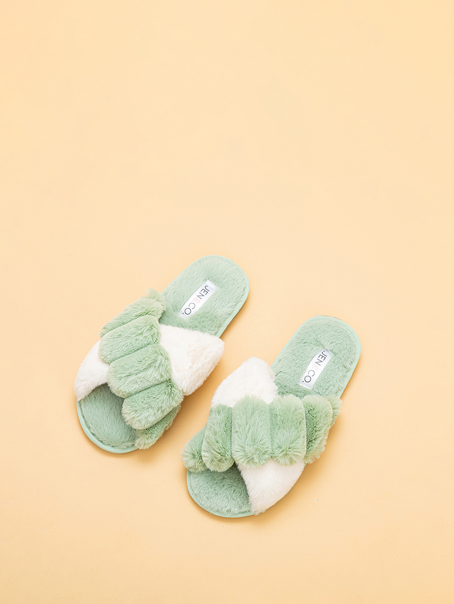 Amanda Two-Tone Slippers | SLP2120 : Sage