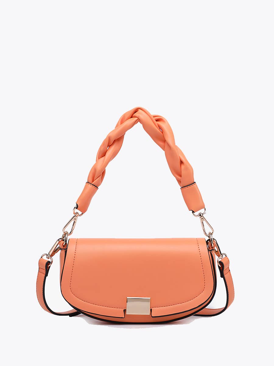 Nylah Flapover Crossbody – Woven Strap Bag | EH2708 : Cobalt Blue