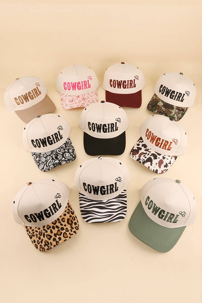 Cowgirl Two Tone Snapback Hat: COW / 1(ONE SIZE)