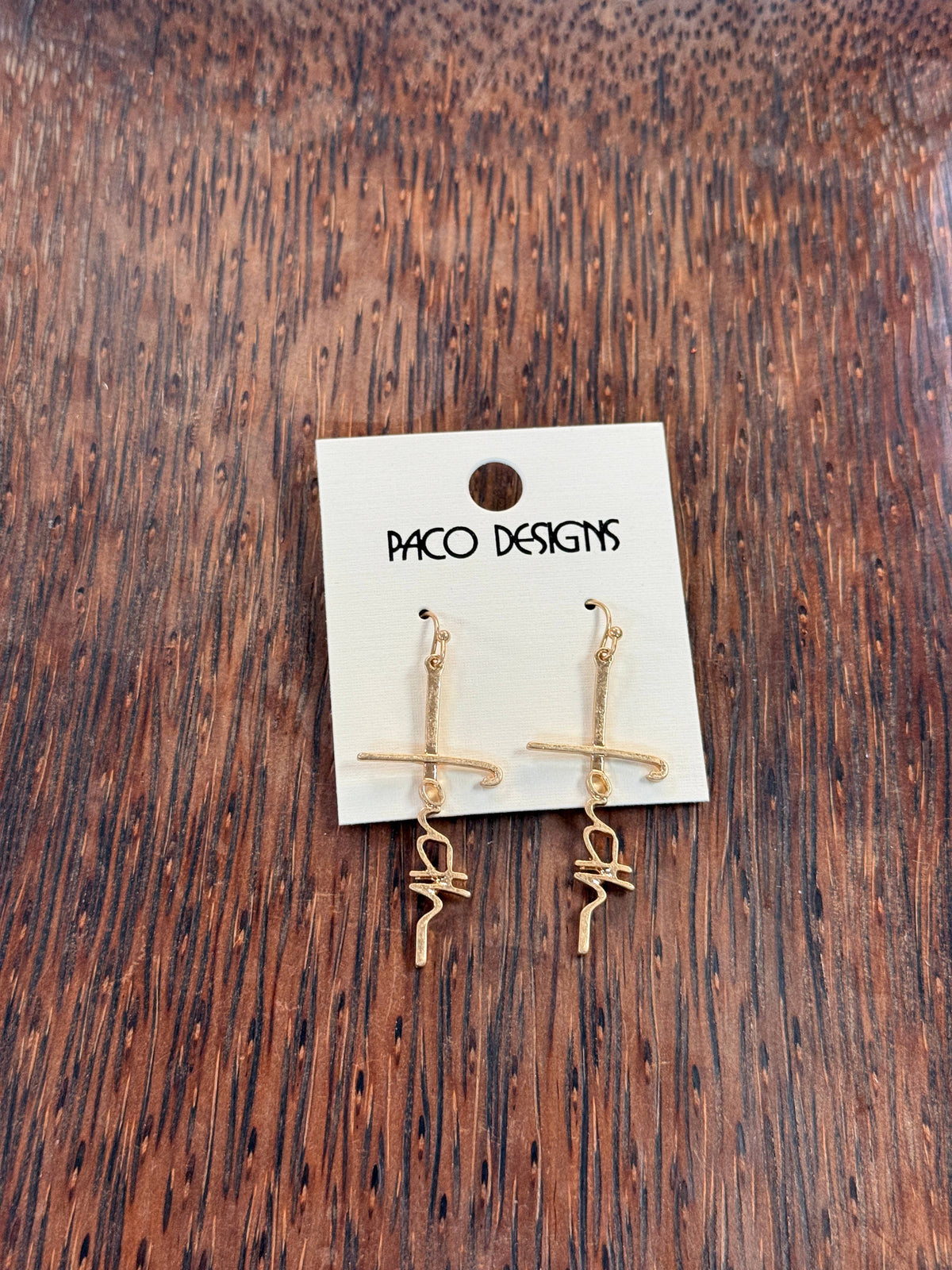 Faith in the Cross Dangle Earrings: Gold