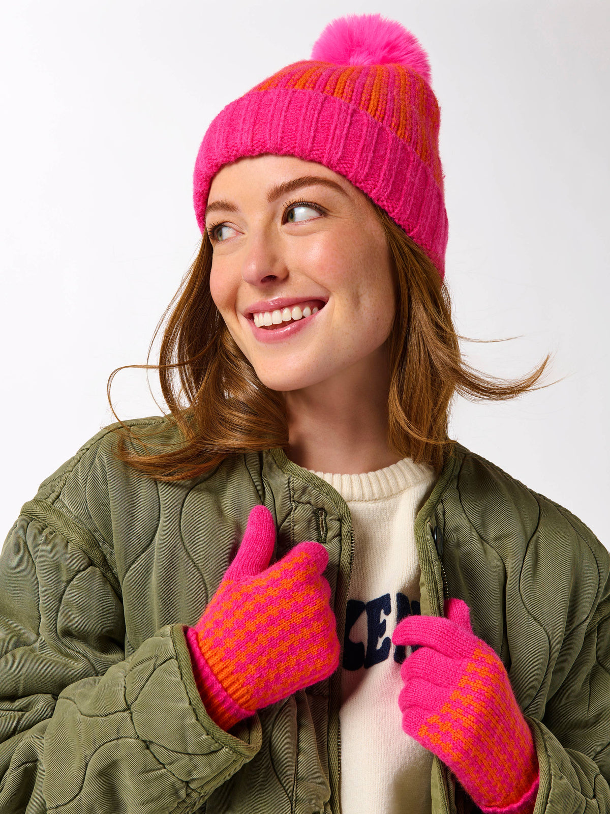HADLEY TOUCHSCREEN GLOVES: PINK