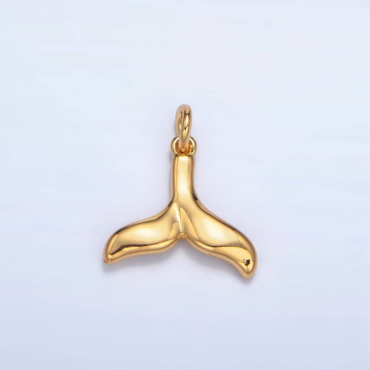 24K Gold Filled Fish Tail Minimalist Multidimensional Charm | W085
