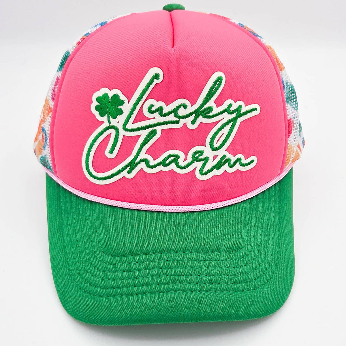 Lucky Charm Embroidered Glitter Hat Patch