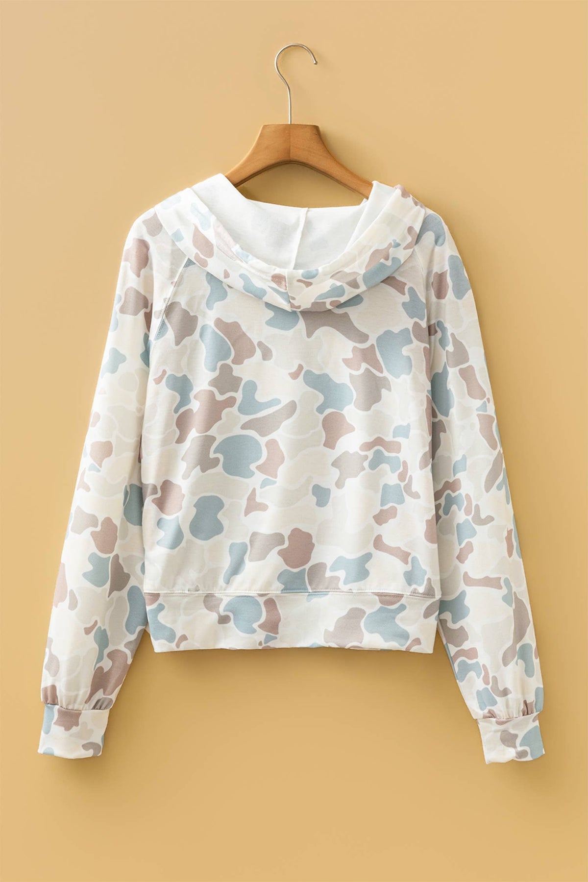 Fall Camouflage Woodland Print Drop Shoulder Tunic Tee: Sweatshirt