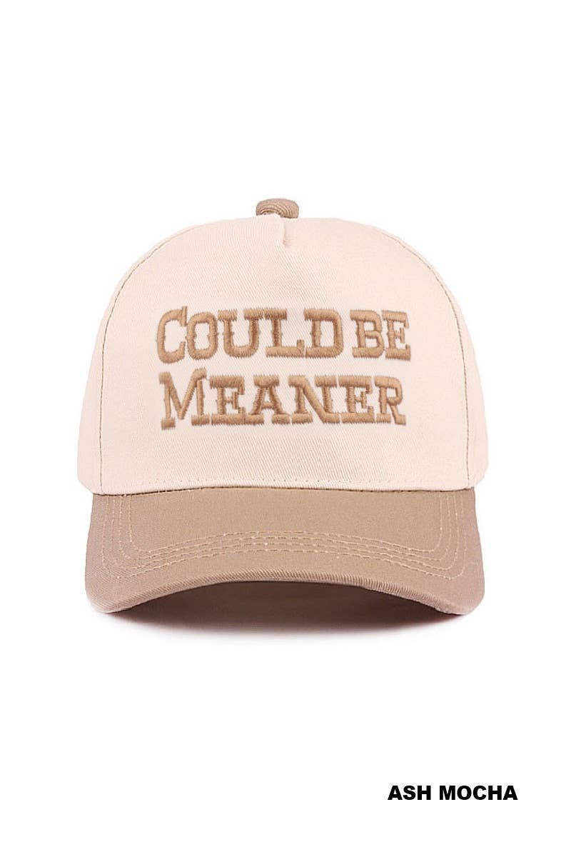 Could Be Meaner Two Tone Cotton Cap: BLACK-192076 / OS