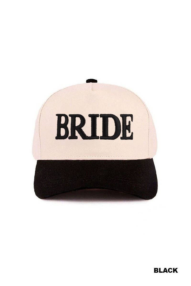 Bride Two Tone Cotton Hat: FLORAL / 1(ONE SIZE)