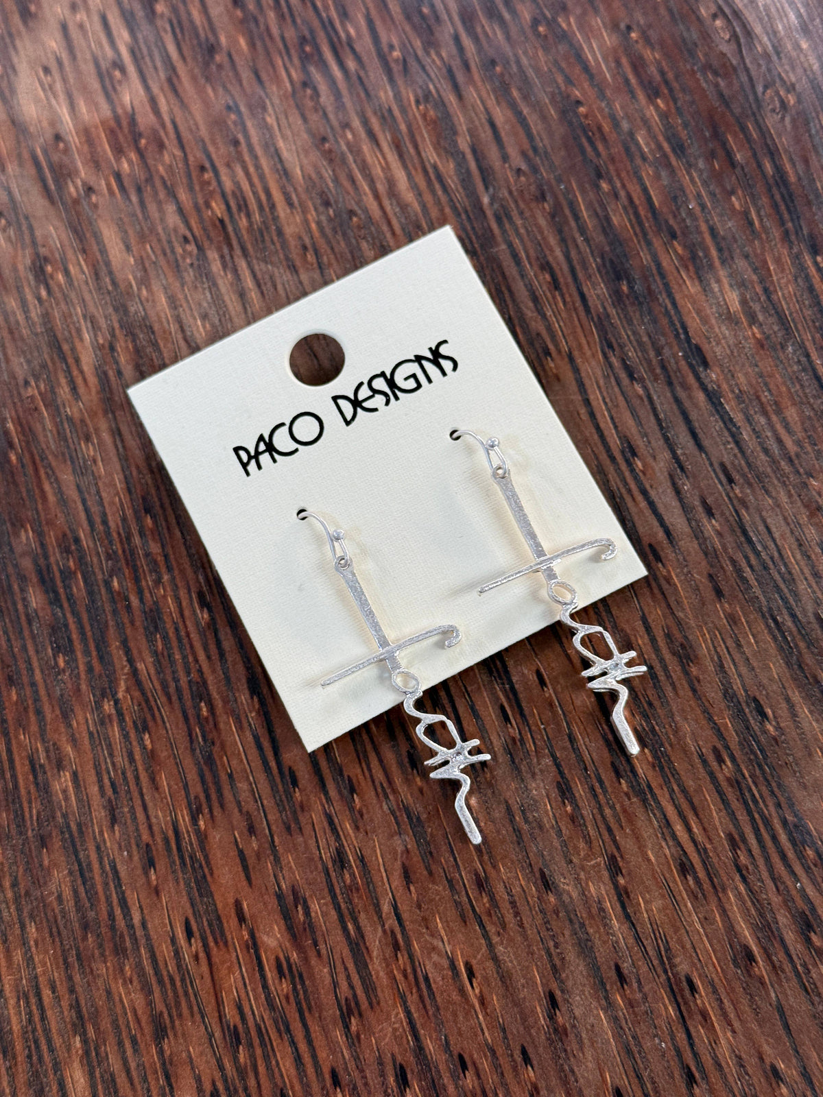 Faith in the Cross Dangle Earrings: Gold