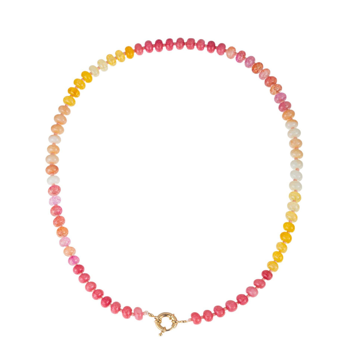 Natural Stone Semi-Precious Glass Mixed Necklace | 40NK9659: A