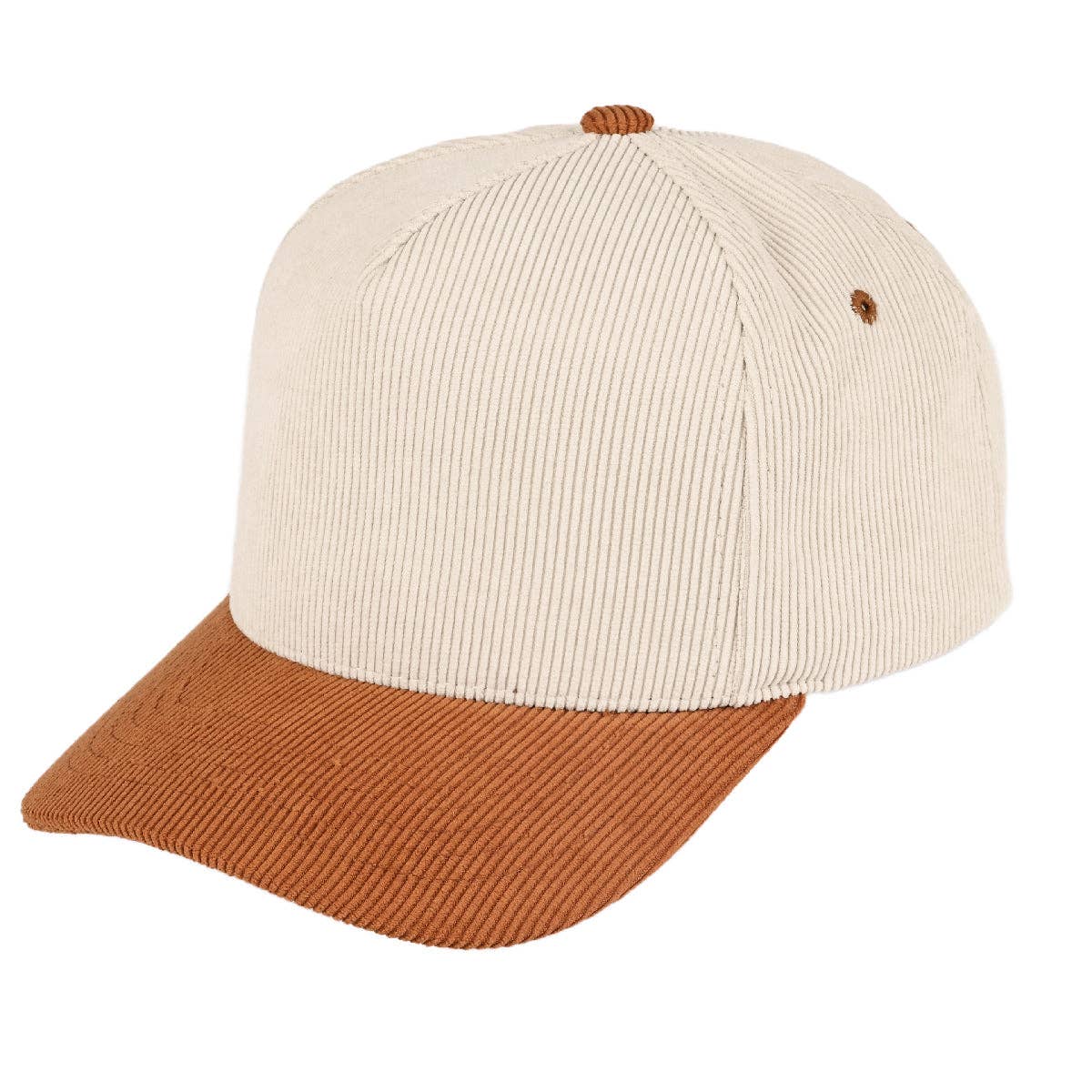 C.C Corduroy Trucker Cap – Wholesale Adjustable Snapback Hat (5 Colors): Brown/Pink