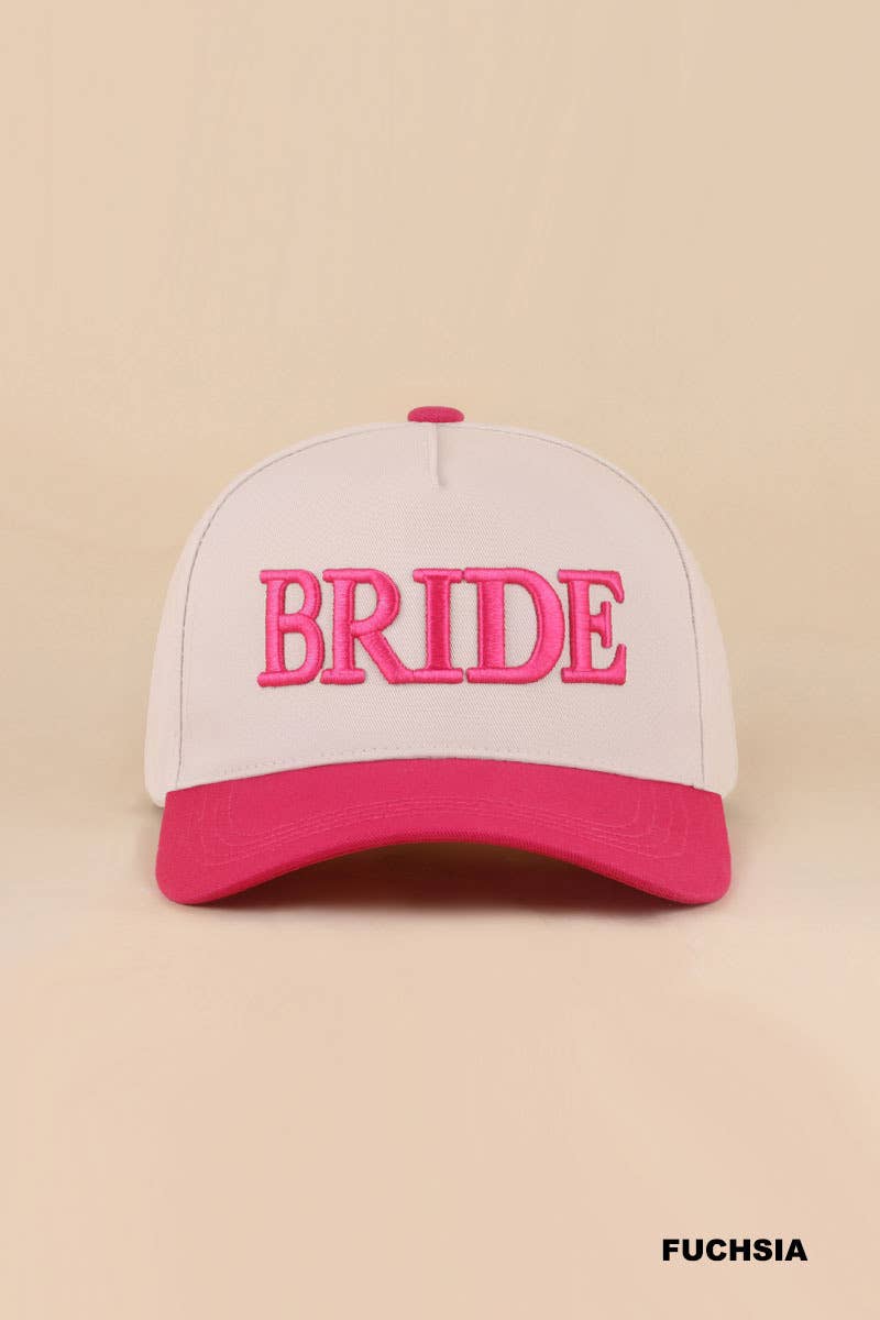 Bride Two Tone Cotton Hat: FLORAL / 1(ONE SIZE)