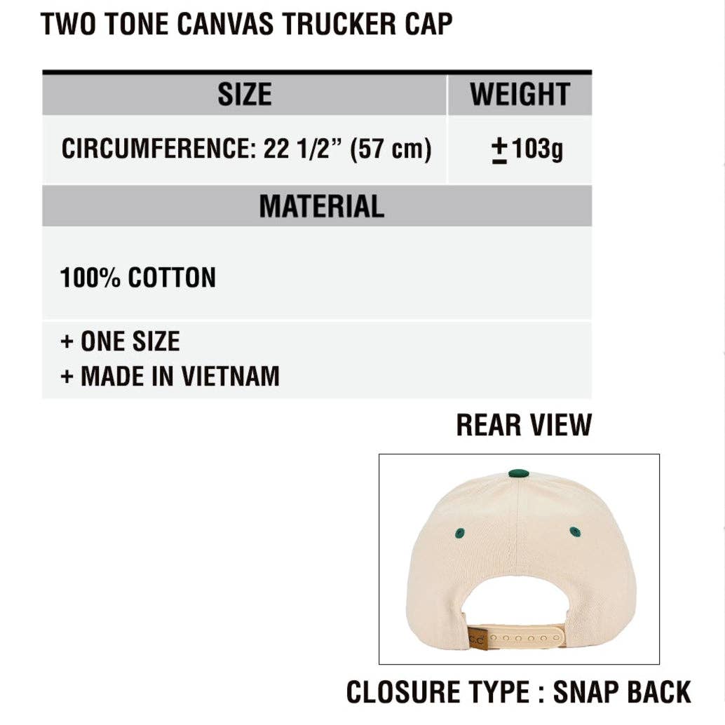 C.C Brand Two Tone Canvas Trucker Cap – Wholesale TCM0002: Brown/Pink