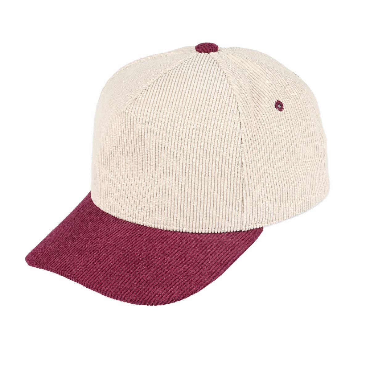 C.C Corduroy Trucker Cap – Wholesale Adjustable Snapback Hat (5 Colors): Brown/Pink