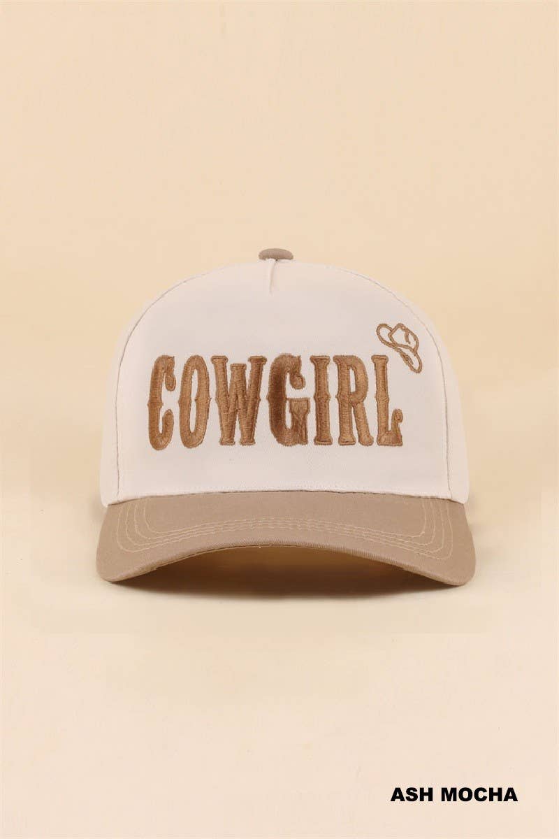 Cowgirl Two Tone Snapback Hat: COW / 1(ONE SIZE)