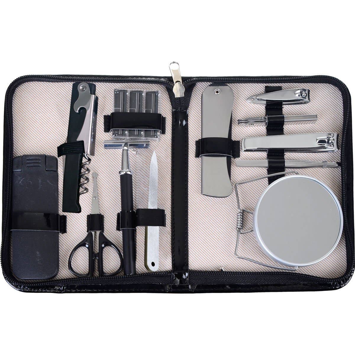 Mr. On the Move Grooming Kit | Men's Travel Toiletry Kit: Black